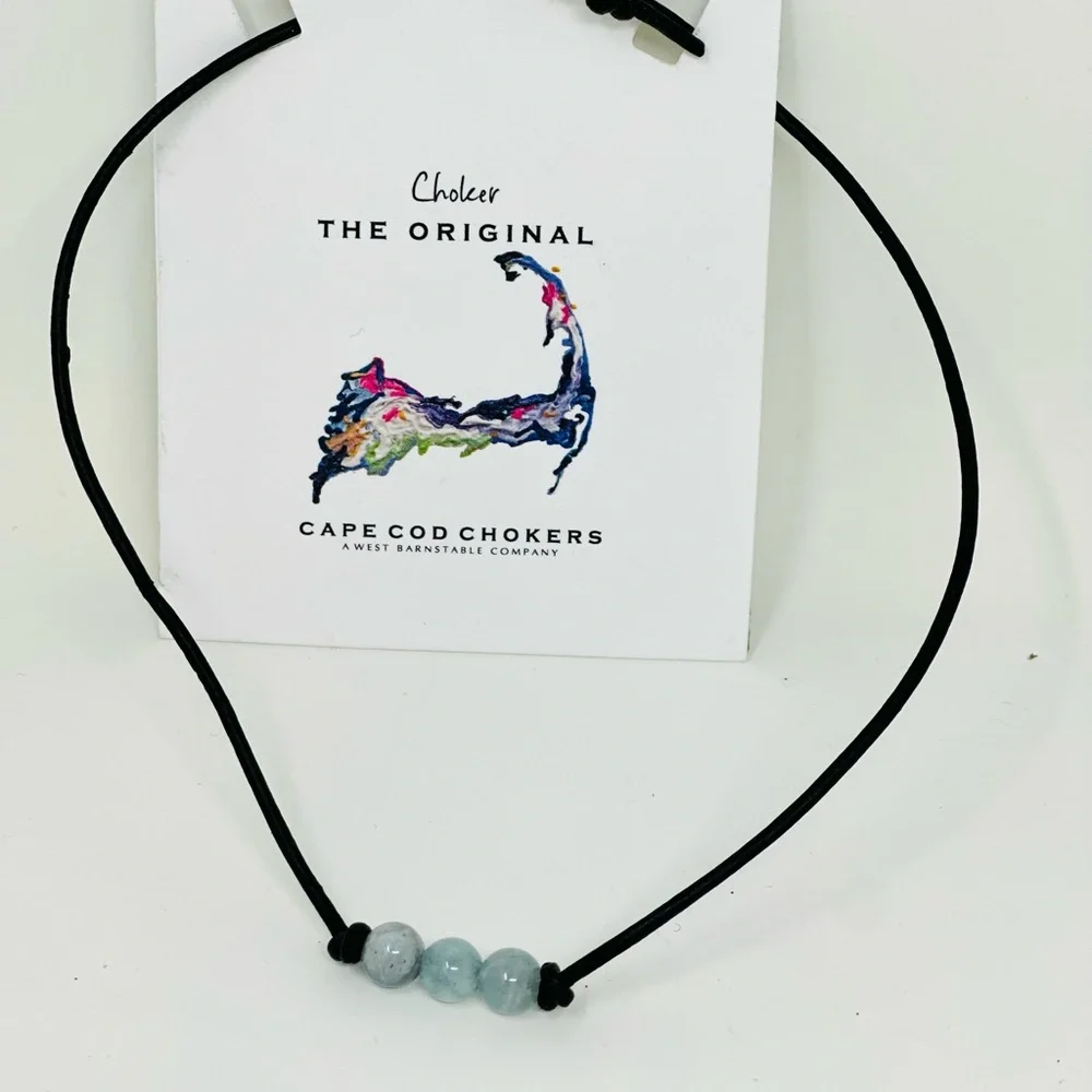Cape Cod Chokers Beaded Choker Necklace Black Cord Beachy Y2K NWT Handmade - Picture 8 of 9